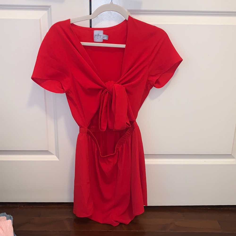 Womens red romper